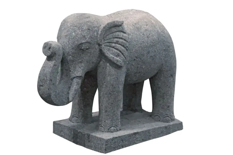 Product image 1 of the product “Elephant, 60ccm height, natural stone (basanite) ”